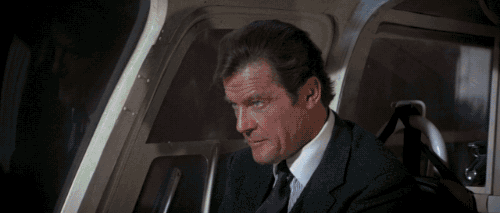 Image result for roger moore james bond for your eyes only gif